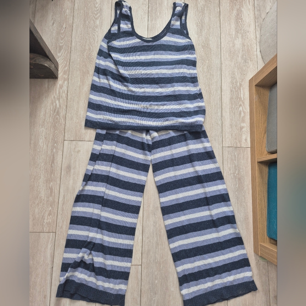 Free People Striped lounge set